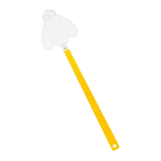 Acchiappa mosche colorato Giallo / Bianco - personalizzabile con logo