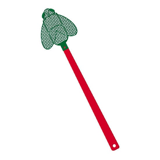 Acchiappa mosche colorato Rosso / Verde - personalizzabile con logo