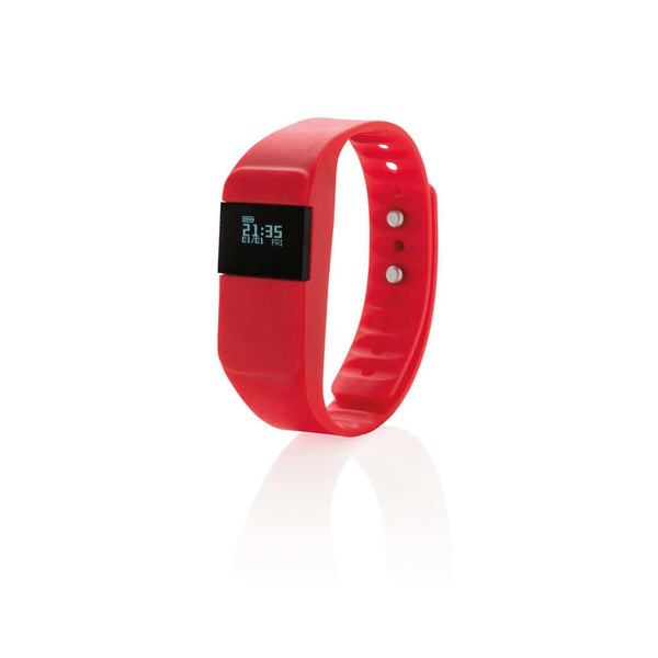 Activity tracker Keep Fit rosso - personalizzabile con logo