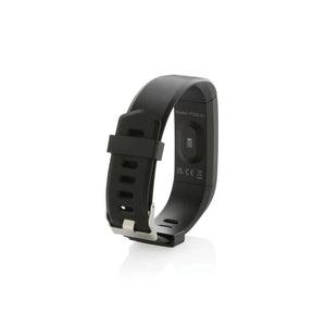 Activity tracker Sense Fit in TPU riciclato RCS nero - personalizzabile con logo