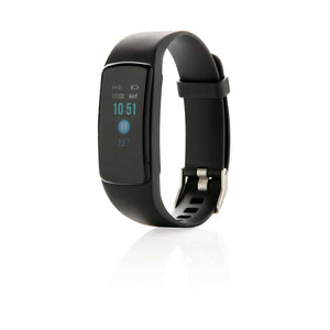 Activity tracker Stay Fit nero - personalizzabile con logo