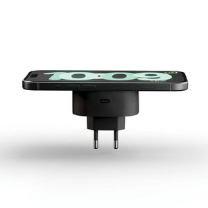 Adattatore di ricarica wireless Zens nero - personalizzabile con logo