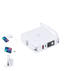 Adattatore Viaggio Multifunzione Joks bianco - personalizzabile con logo