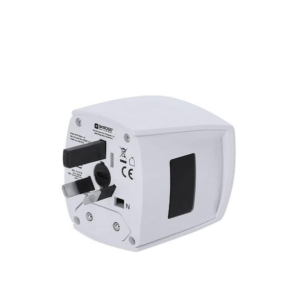 Adattatore Viaggio Universale Skross MUV MICRO bianco - personalizzabile con logo