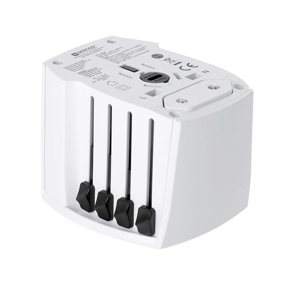 Adattatore Viaggio Universale Skross MUV USB 30W PD bianco - personalizzabile con logo