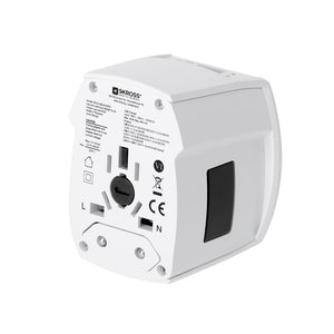 Adattatore Viaggio Universale Skross MUV USB 30W PD bianco - personalizzabile con logo