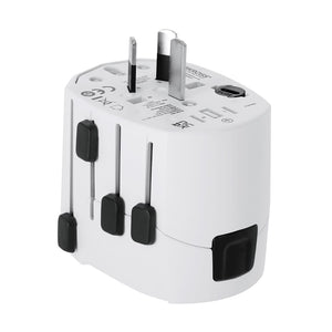 Adattatore Viaggio Universale Skross PRO 3-POLE bianco - personalizzabile con logo