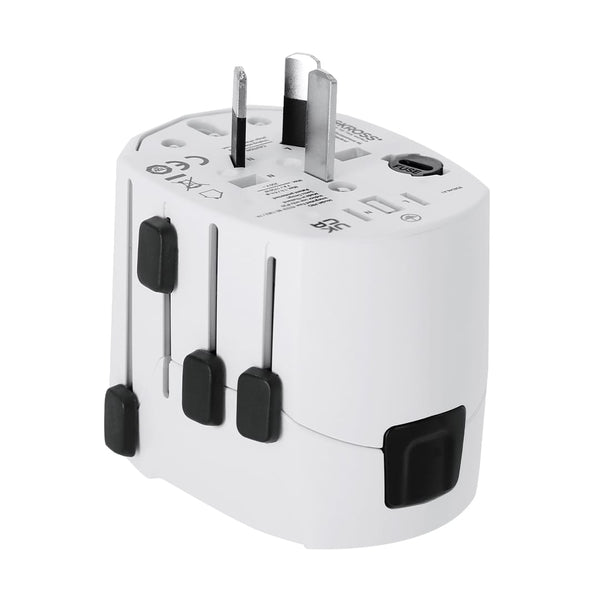 Adattatore Viaggio Universale Skross PRO 3-POLE bianco - personalizzabile con logo