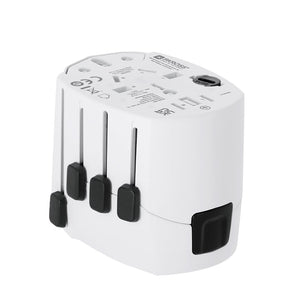 Adattatore Viaggio Universale Skross PRO 3-POLE bianco - personalizzabile con logo