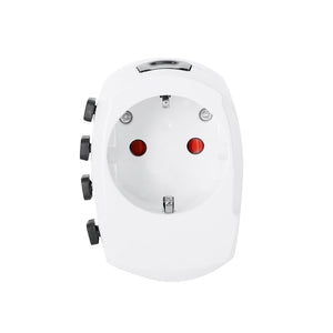 Adattatore Viaggio Universale Skross PRO 3-POLE bianco - personalizzabile con logo