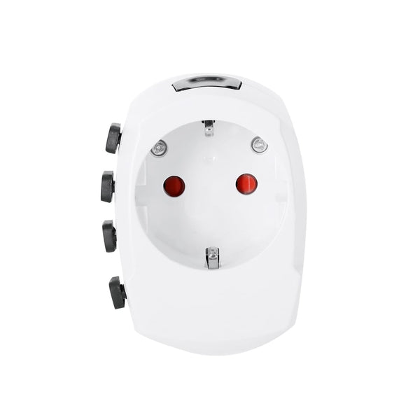 Adattatore Viaggio Universale Skross PRO 3-POLE bianco - personalizzabile con logo