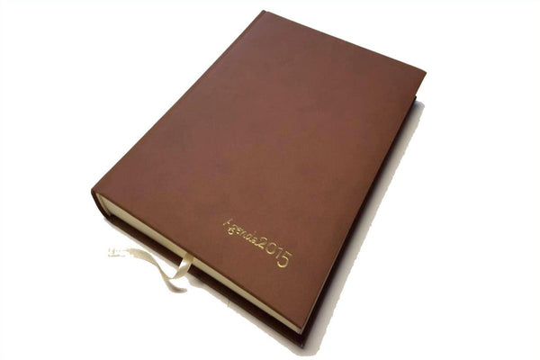 AGENDA RETRO' Marrone / No - personalizzabile con logo