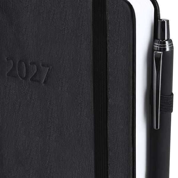 Agenda Velmont nero - personalizzabile con logo