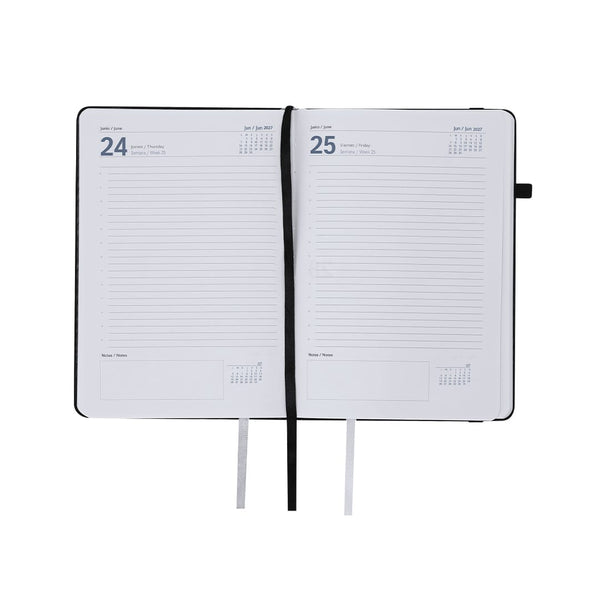 Agenda Velmont nero - personalizzabile con logo