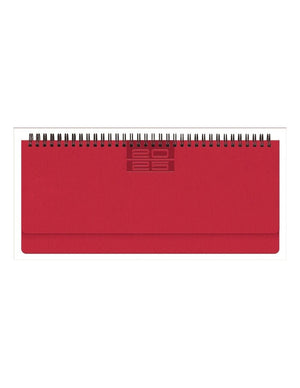 Agende personalizzate made in Italy FSC Planning spiralato settimanale 10.5x29.7 / rosso - personalizzabile con logo