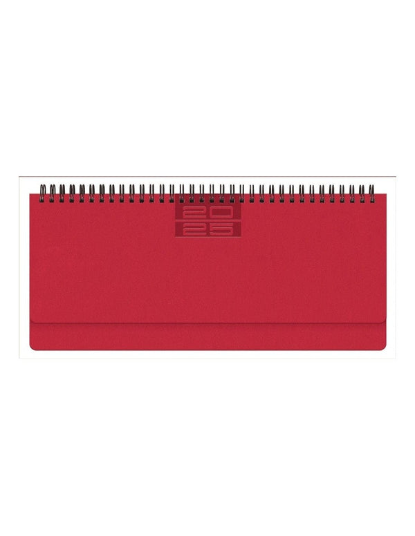 Agende personalizzate made in Italy FSC Planning spiralato settimanale 10.5x29.7 / rosso - personalizzabile con logo