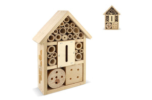 Albergo per insetti realizzato in legno FSC natural - personalizzabile con logo