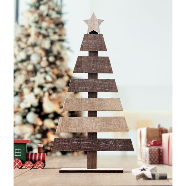 Albero di Natale abete in legno natural - personalizzabile con logo