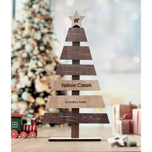 Albero di Natale abete in legno natural - personalizzabile con logo
