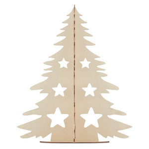 Albero di Natale fai da te beige - personalizzabile con logo