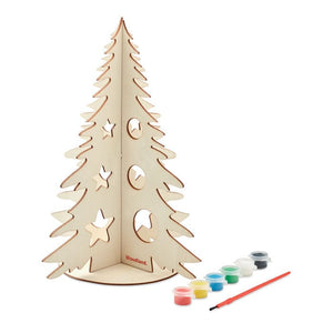 Albero di Natale fai da te beige - personalizzabile con logo