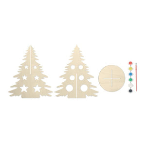 Albero di Natale fai da te beige - personalizzabile con logo