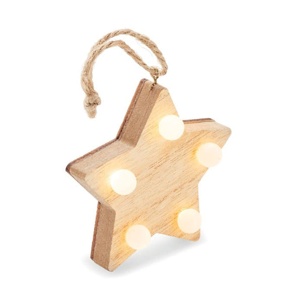 Albero in legno con luci natural - personalizzabile con logo