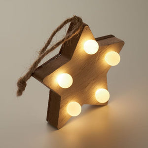 Albero in legno con luci natural - personalizzabile con logo