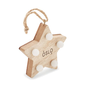 Albero in legno con luci natural - personalizzabile con logo