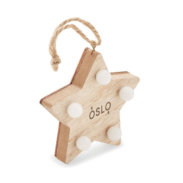 Albero in legno con luci natural - personalizzabile con logo