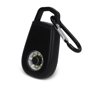 Allarme personale a chiave in materiali riciclati Nero - personalizzabile con logo