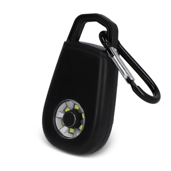 Allarme personale a chiave in materiali riciclati Nero - personalizzabile con logo