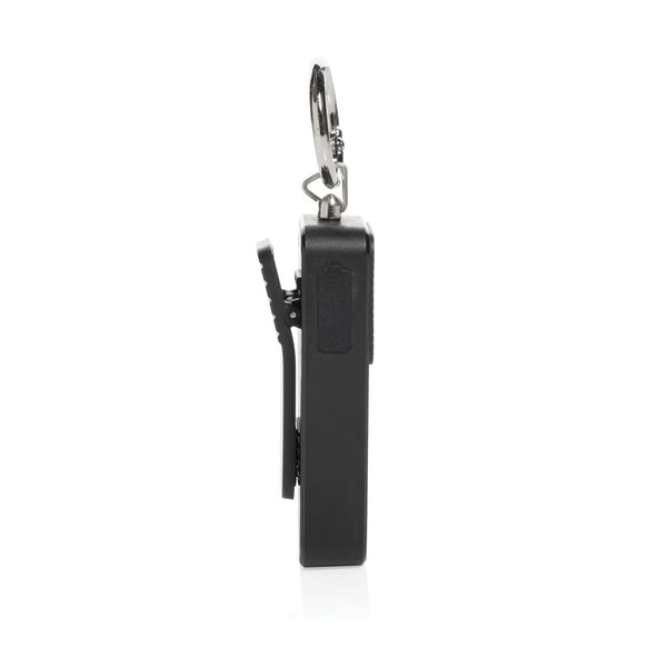 Allarme personale ricaricabile GuardBuddy con type C  RCS nero - personalizzabile con logo