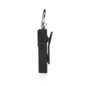 Allarme personale ricaricabile GuardBuddy con type C  RCS nero - personalizzabile con logo