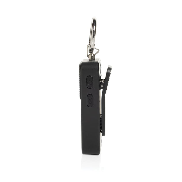 Allarme personale ricaricabile GuardBuddy con type C  RCS nero - personalizzabile con logo