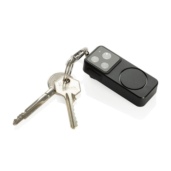 Allarme personale ricaricabile GuardBuddy con type C  RCS nero - personalizzabile con logo