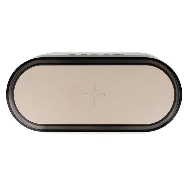 Altoparlante 5 in 1 e caricatore wireless beige - personalizzabile con logo