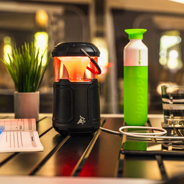 Altoparlante Bluetooth Aqiila Soundbird B10 con luce e powerbank Nero - personalizzabile con logo