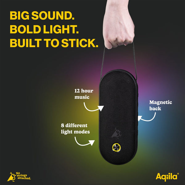 Altoparlante Bluetooth Aqiila Soundbird CM da 30 W con luci RGB Nero - personalizzabile con logo