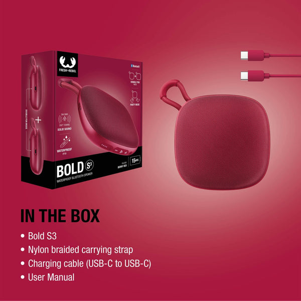 Altoparlante Bluetooth impermeabile Fresh n Rebel Bold S3 - personalizzabile con logo