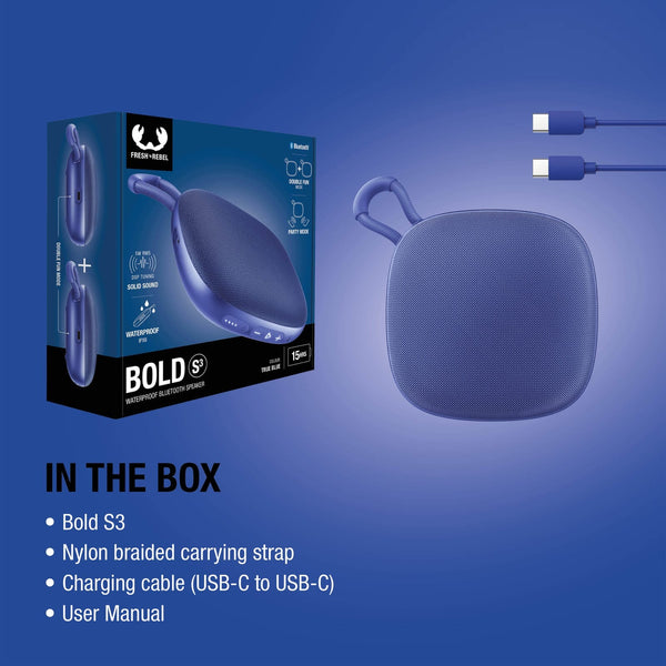 Altoparlante Bluetooth impermeabile Fresh n Rebel Bold S3 - personalizzabile con logo