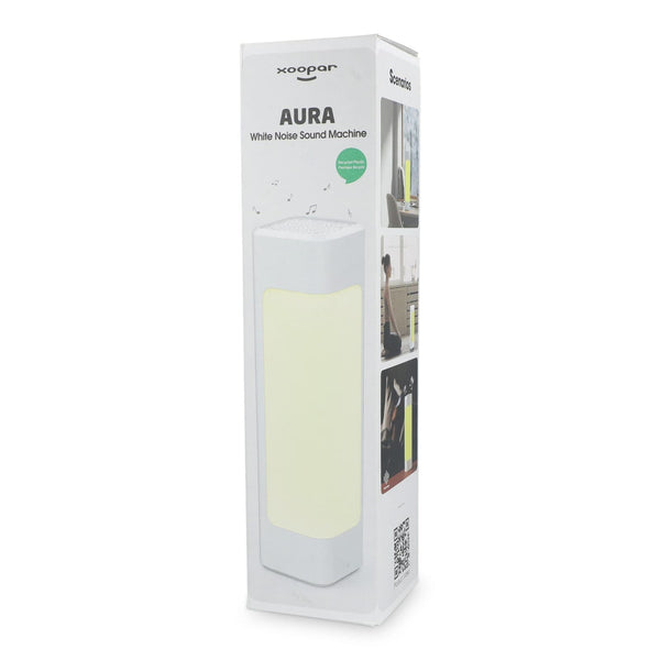 Altoparlante per il rumore bianco Xoopar Aura in plastica riciclata Bianco - personalizzabile con logo