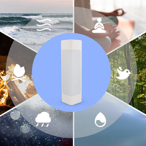 Altoparlante per il rumore bianco Xoopar Aura in plastica riciclata Bianco - personalizzabile con logo