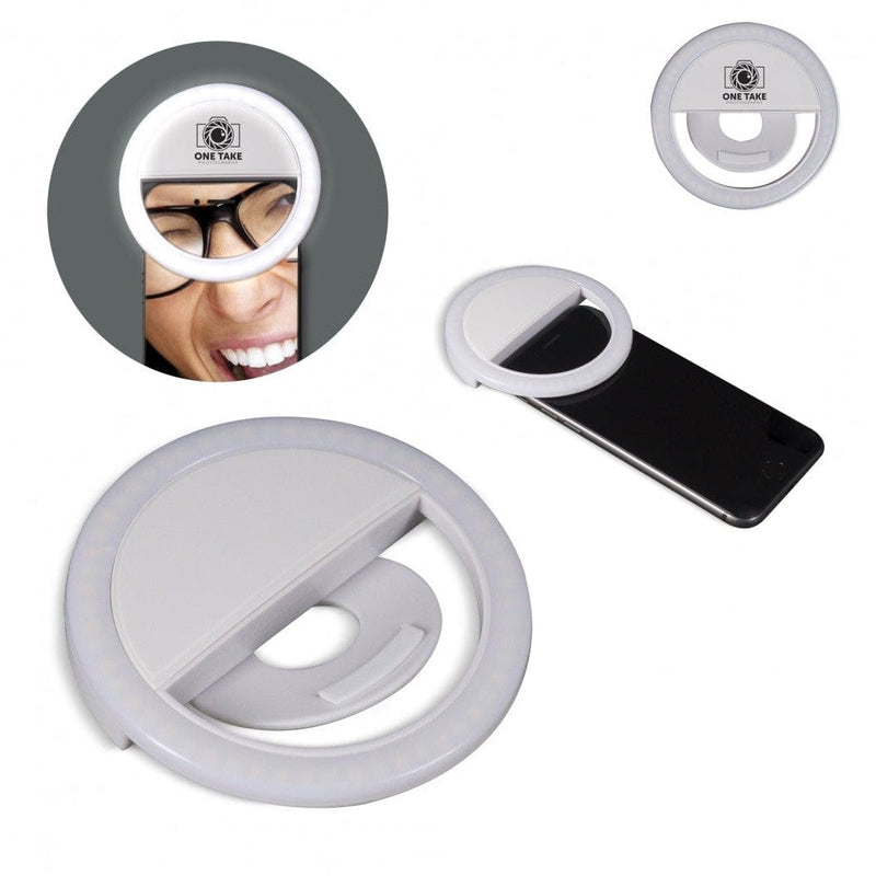 Anello da luce/luce per selfie Bianco - personalizzabile con logo