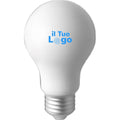 Antistress 'lampadina' in PU bianco - personalizzabile con logo