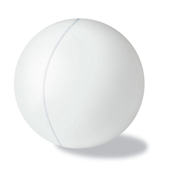 Antistress 'palla' in PU bianco - personalizzabile con logo