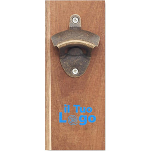 Apribottiglie da parete Legno - personalizzabile con logo