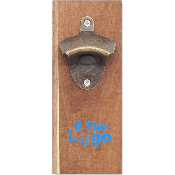 Apribottiglie da parete Legno - personalizzabile con logo