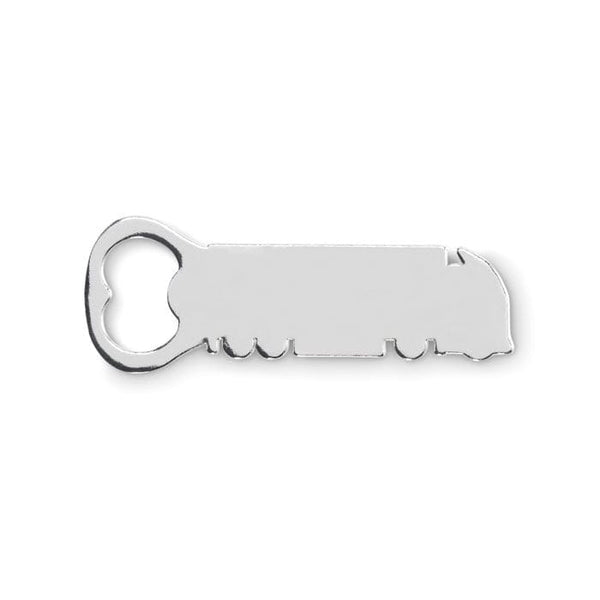 Apribottiglie forma di camion Color  Color argento - personalizzabile con logo