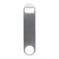 Apribottiglie in acciaio inox color argento - personalizzabile con logo